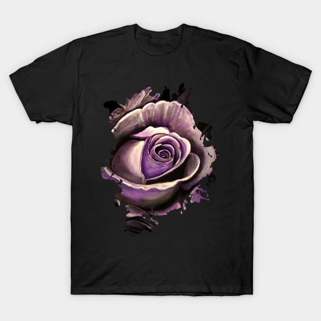 Purple Rose T-Shirt by adamzworld